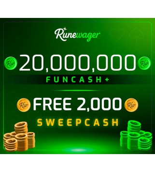 Runewager 20000000 Fun Cash + FREE 2000 Sweep Cash Key GLOBAL